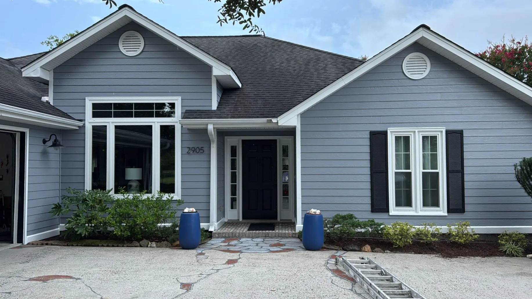 Complete interior and exterior house painting project in Lockwood Folly, NC - coastal home renovation