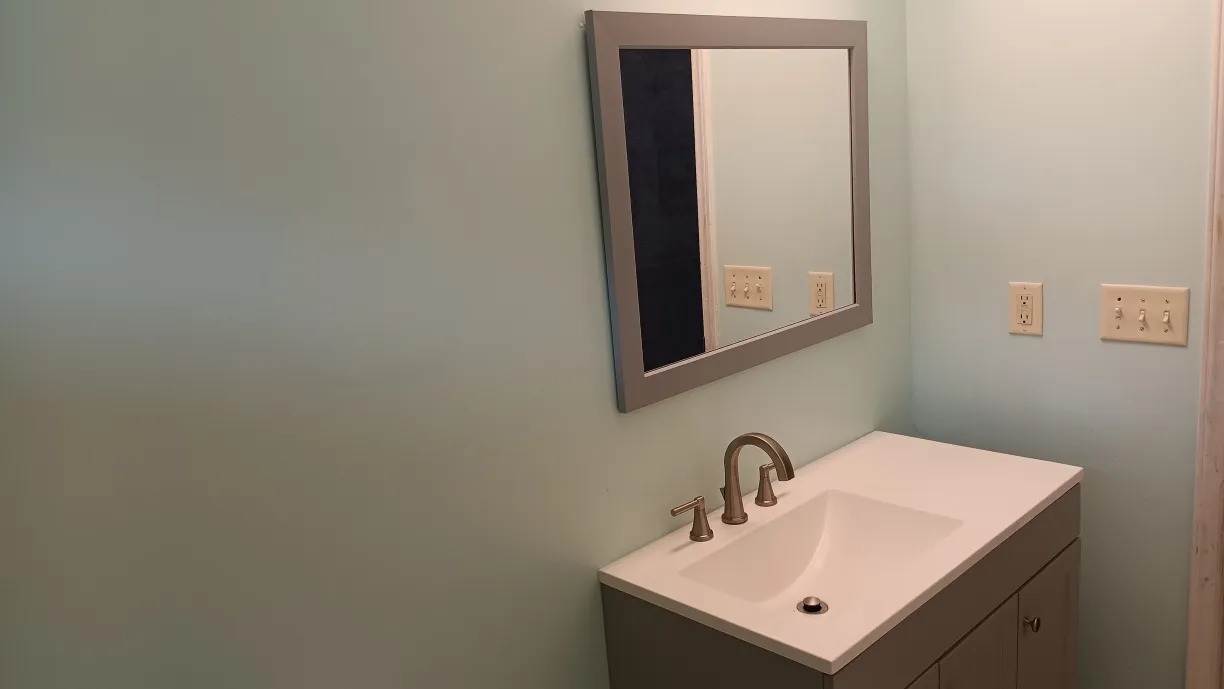 Bathroom painting and remodeling project in Porters Neck, NC - modern bathroom renovation