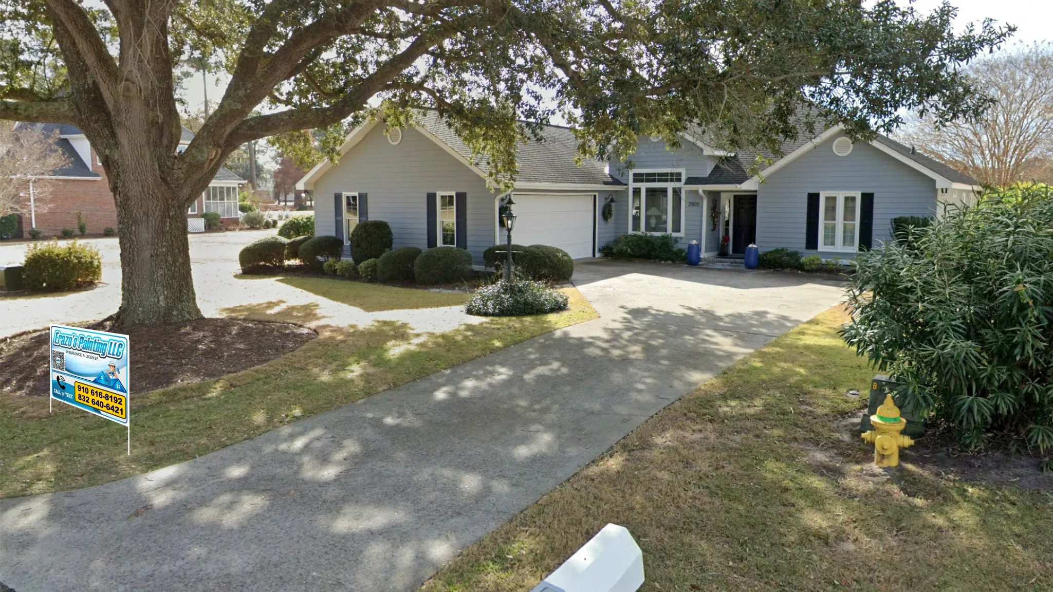 Exterior restoration and painting project in Murrells Inlet, SC - home exterior renovation