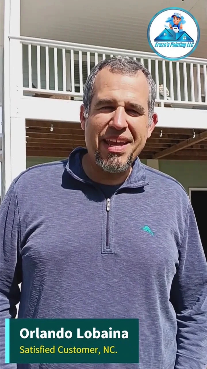 Video preview: interior painting preparation walkthrough by Erazo's Painting LLC in North Carolina